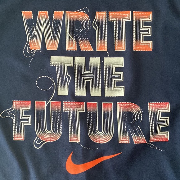 Nike Boys Dri-Fit Navy Long Sleeve - Sz 5-6 - Picture 2 of 4